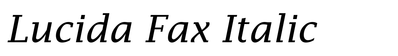 Lucida Fax Italic